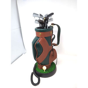 Vintage Golf Club Bag Phone 16” Tall Telephone Touchtone Turf Base fast shipping